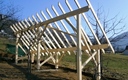 abris bois support panneaux solaires thermiques