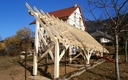 abris bois support panneaux solaires thermiques